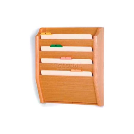 Wooden Mallet Wooden Mallet 4 Pocket Legal Size File Holder, Light Oak CH17-4LO